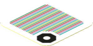 Sticker 1.8 x 1.8 with Bar Code and Octagon with Circle Cutout