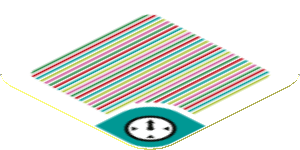 Sticker 1.8 x 1.8 with Bar Code and Time Block