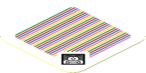 Sticker 1.8 x 1.8 with Bar Code and Galoomba