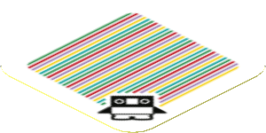 Sticker 1.8 x 1.8 with Bar Code and Baby Penguin