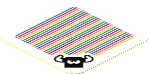 Sticker 1.8 x 1.8 with Bar Code and Bully