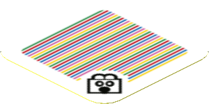 Sticker 1.8 x 1.8 with Bar Code and Scaredy Rat