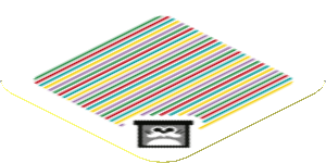 Sticker 1.8 x 1.8 with Bar Code and Rocky Wrench