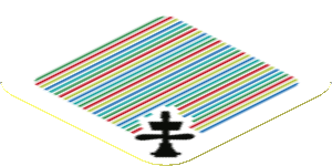 Sticker 1.8 x 1.8 with Bar Code and Bowser's Airship Mast