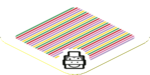 Sticker 1.8 x 1.8 with Bar Code and Mechakoopa
