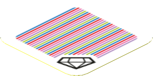 Sticker 1.8 x 1.8 with Bar Code and Hidden Gem Pattern 3