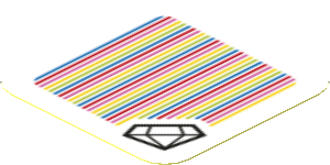 Sticker 1.8 x 1.8 with Bar Code and Hidden Gem Pattern 1