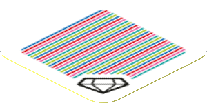 Sticker 1.8 x 1.8 with Bar Code and Hidden Gem Pattern 2