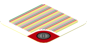 Sticker 1.8 x 1.8 with Bar Code and Coin, Round Corner