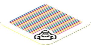 Sticker 1.8 x 1.8 with Bar Code and Garbage Can Ghost