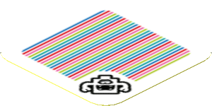 Sticker 1.8 x 1.8 with Bar Code and Grabbing Ghost