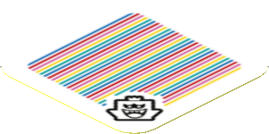 Sticker 1.8 x 1.8 with Bar Code and King Boo