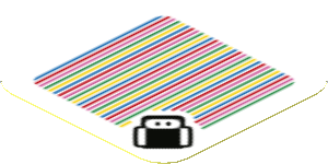 Sticker 1.8 x 1.8 with Bar Code and Dorrie