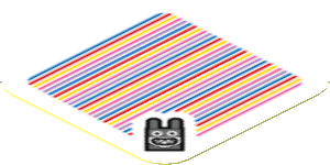 Sticker 1.8 x 1.8 with Bar Code and Nabbit