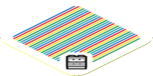 Sticker 1.8 x 1.8 with Bar Code and Baby Yoshi