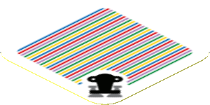 Sticker 1.8 x 1.8 with Bar Code and Throne