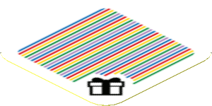 Sticker 1.8 x 1.8 with Bar Code and Gift Box