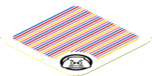 Sticker 1.8 x 1.8 with Bar Code and Big Goomba