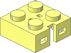 ~Electric Brick 2 x 2 x 0.667 Top with Metal Fins ~Electric Brick 2 x 2 x 0.667 Top with Metal Fins