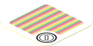 Sticker 1.8 x 1.8 with Bar Code and Coin