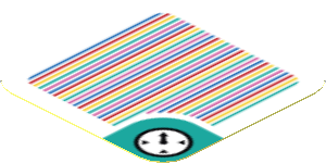 Sticker 1.8 x 1.8 with Bar Code and Time Block