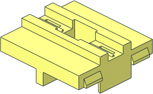 ~Electric Brick  2 x  2 x  0.667 Underside with Bottom Square Hole with Straight Sides