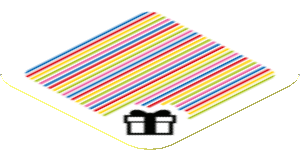 Sticker 1.8 x 1.8 with Bar Code and Gift Box