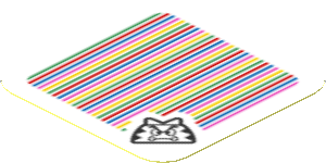 Sticker 1.8 x 1.8 with Bar Code and Cat Goomba