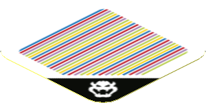 Sticker 1.8 x 1.8 with Bar Code and Mighty Bowser