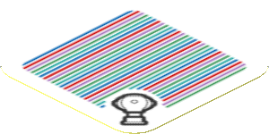 Sticker 1.8 x 1.8 with Bar Code and Hot Air Balloon