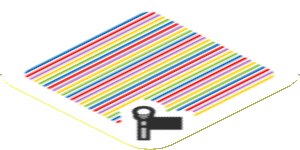 Sticker 1.8 x 1.8 with Bar Code and Bowser Flag