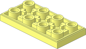 ~Tile  2 x  4 Inverted with Groove without Patternable Surface