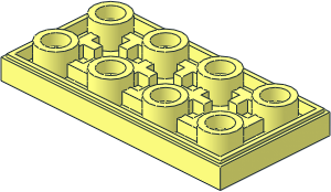 Tile  2 x  4 Inverted with Groove