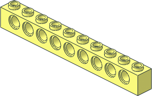 Technic Brick  1 x 10 with Holes