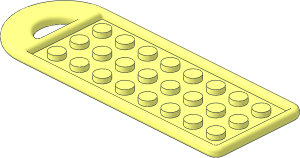 Bag Tag with  3 x  8 Studs