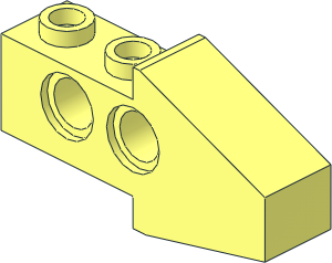 Technic Brick  1 x  4 x  1.667 Wing Front