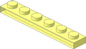 ~Plate  1 x  6 without Front Face