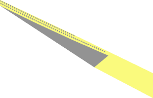 ~Plate  1 x  6 with Light Grey Trapezoid Pattern - One Half Pattern
