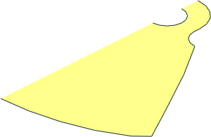 ~Minifig Cape with Stepped Shoulders and Single Top Hole Surface Half ~Minifig Cape with Stepped Shoulders and Single Top Hole Surface Half