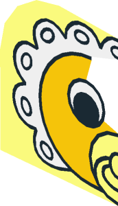 ~Brick  2 x  4 x  2 with Curved Top with Baby Face Pacifier Pattern - Half