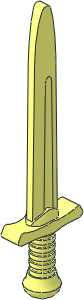 Minifig Sword Greatsword with Capped Pommel