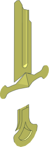 ~Minifig Sword with Broken Blade Half