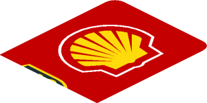 ~Sticker  0.8 x  4.0 with Logos on Red Background Right - First Face