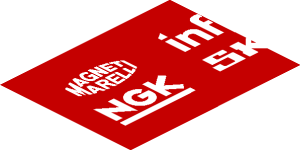 ~Sticker  0.8 x  4.0 with Logos on Red Background Right - Third Face