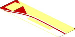 ~Sticker  0.8 x  2.8 with Logos on Red and White Background Right - Common Part