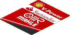 Sticker  1.8 x  2.2 with Logos on Red Background Left