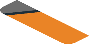 ~Sticker  0.8 x  1.9 with Black Air Vent on Grey Stripe on Black and Orange Background Right - Sixth Face