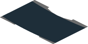 ~Sticker  0.8 x  2.4 with Grey and White Air Vents on Black Background -  Second Face