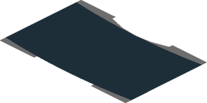 ~Sticker  0.8 x  2.4 with Grey and White Air Vents on Black Background -  Third Face