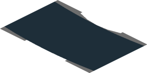 ~Sticker  0.8 x  2.4 with Grey and White Air Vents on Black Background -  Fourth Face